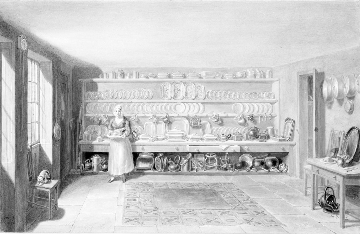 Kunstnerens køkken i Francis Street, 1846 af George Snr Scharf