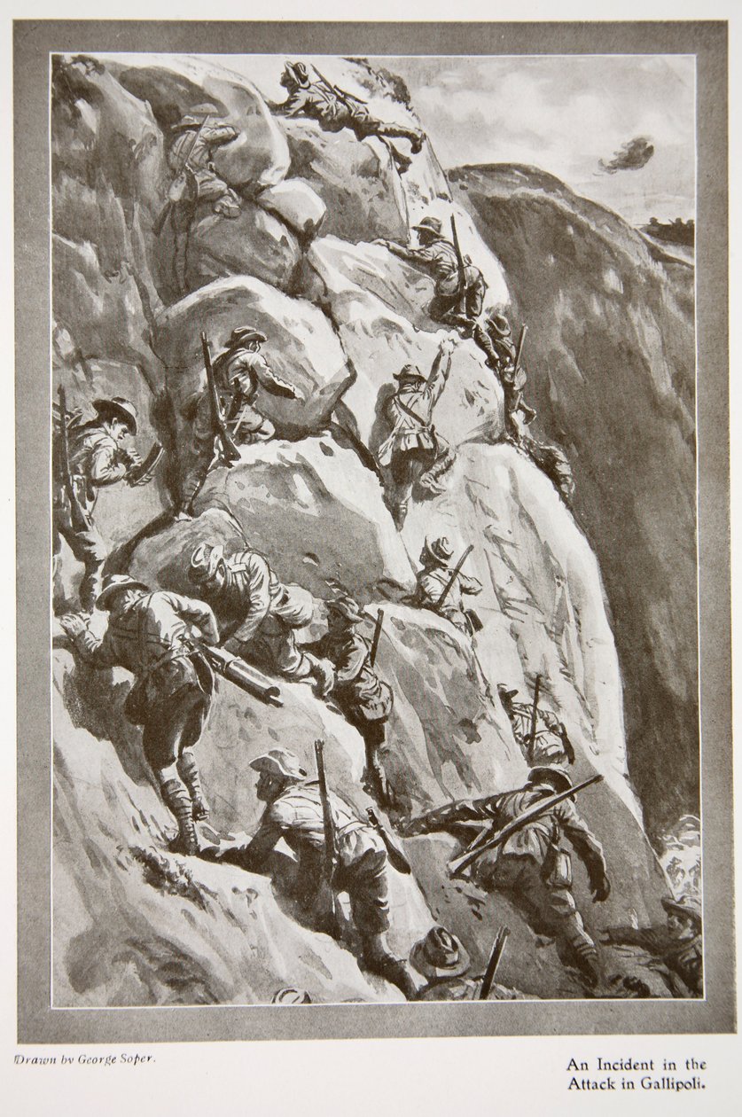 En hændelse i angrebet på Gallipoli, fra 