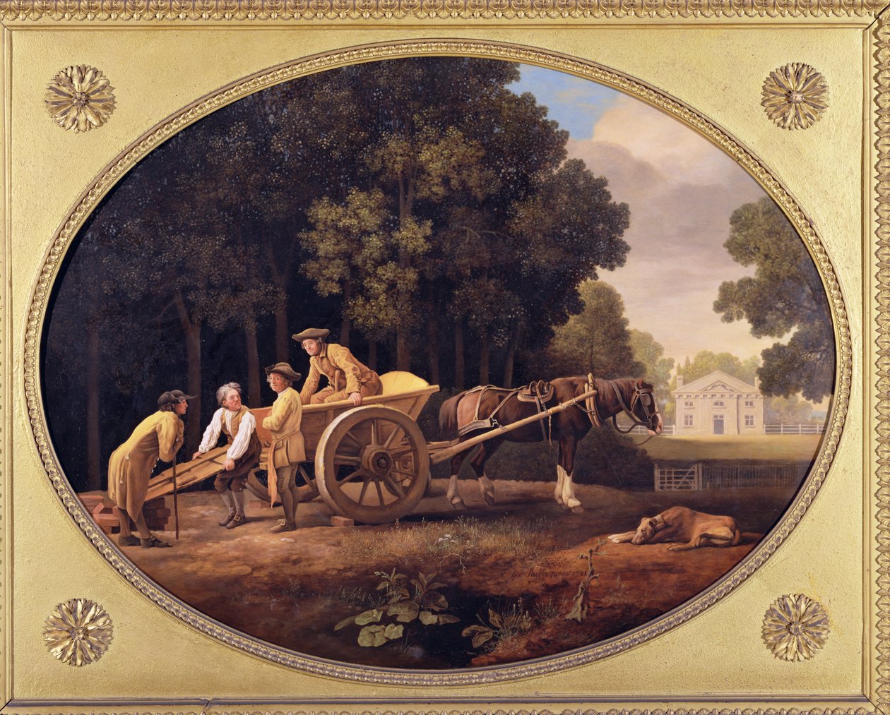 Labourers, 1781 (emalje på Wedgwood kiks lertøj) af George Stubbs