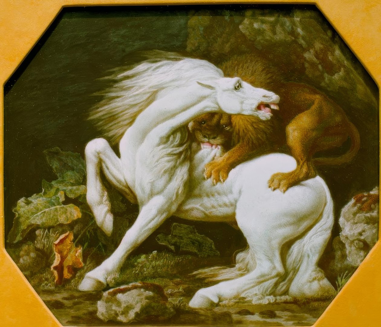 Løve angriber en hest af George Stubbs