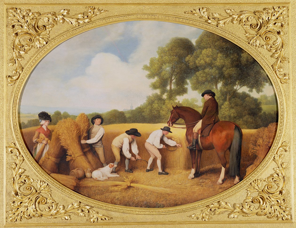 Snittere, 1795 (emalje på Wedgwood-biscuiteret fajance) af George Stubbs
