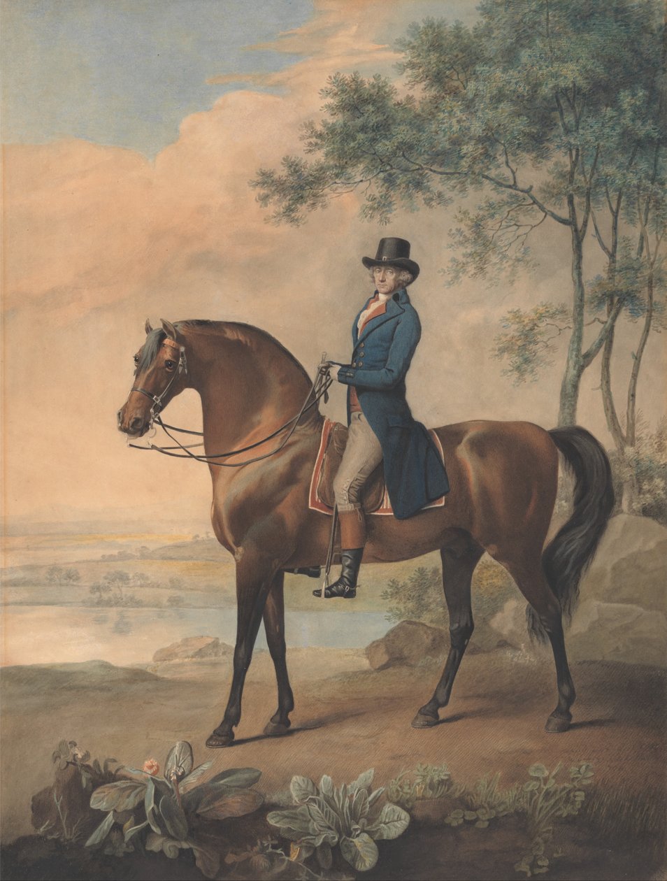 Warren Hastings på sin arabiske hest af George Stubbs