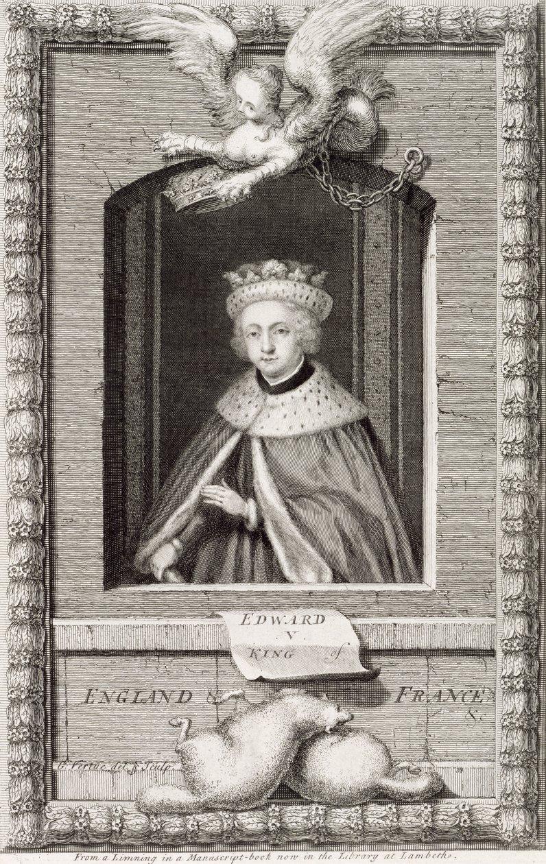 Edward V (1470-83) Konge af England i 1483, efter et portræt i en bog, indgraveret af kunstneren af George Vertue
