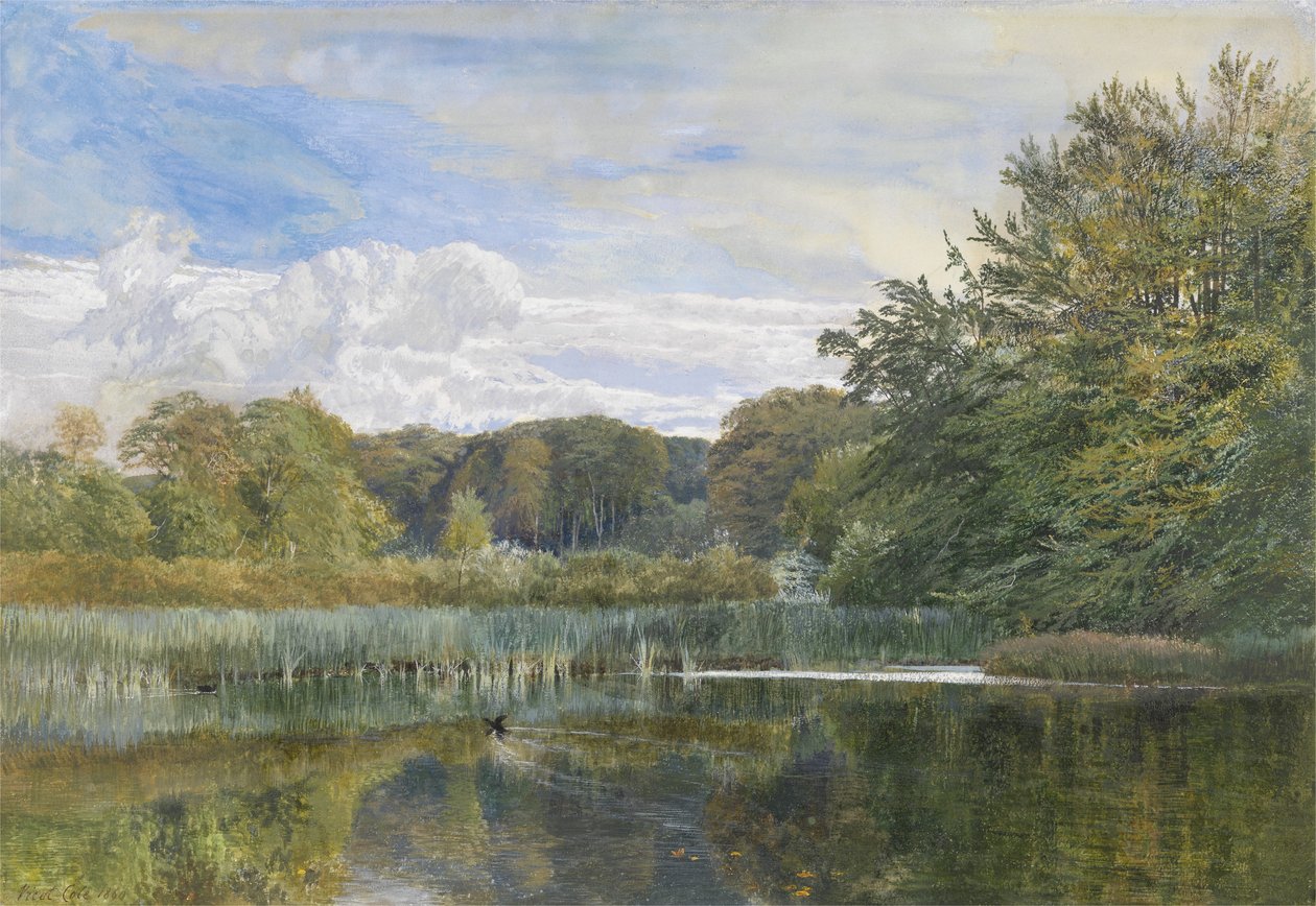 The Mill Pond, Evelyn Woods, 1860 af George Vicat Cole