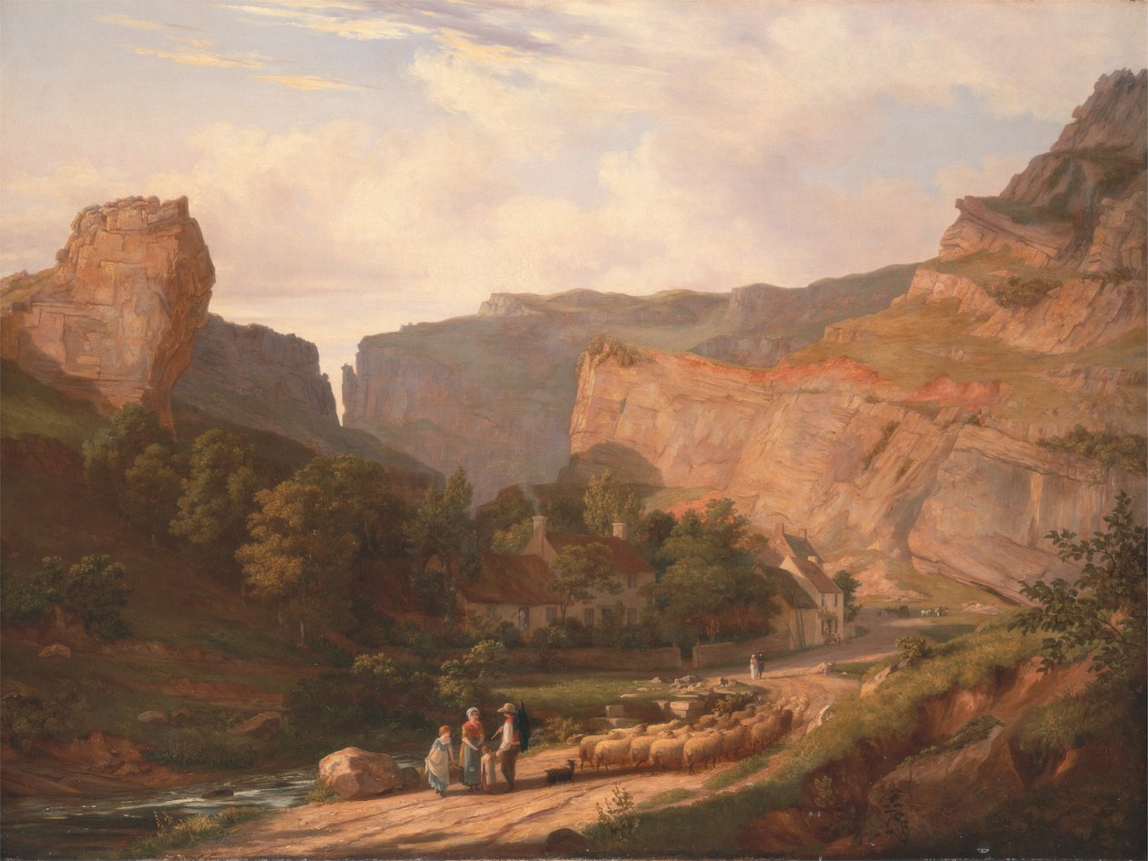 En udsigt over Cheddar Gorge af George Vincent