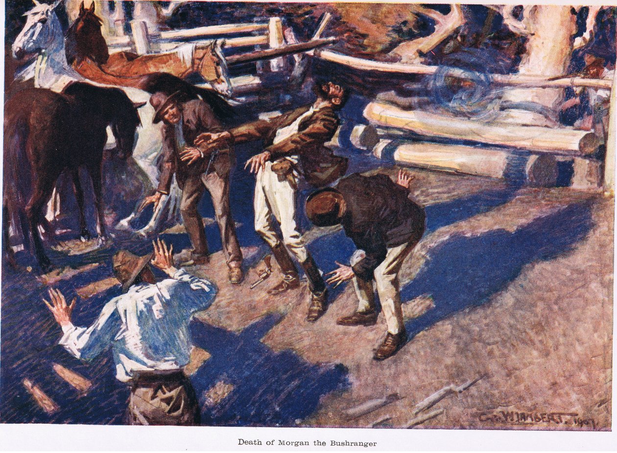 Bush Ranger Morgans død af George Washington Lambert