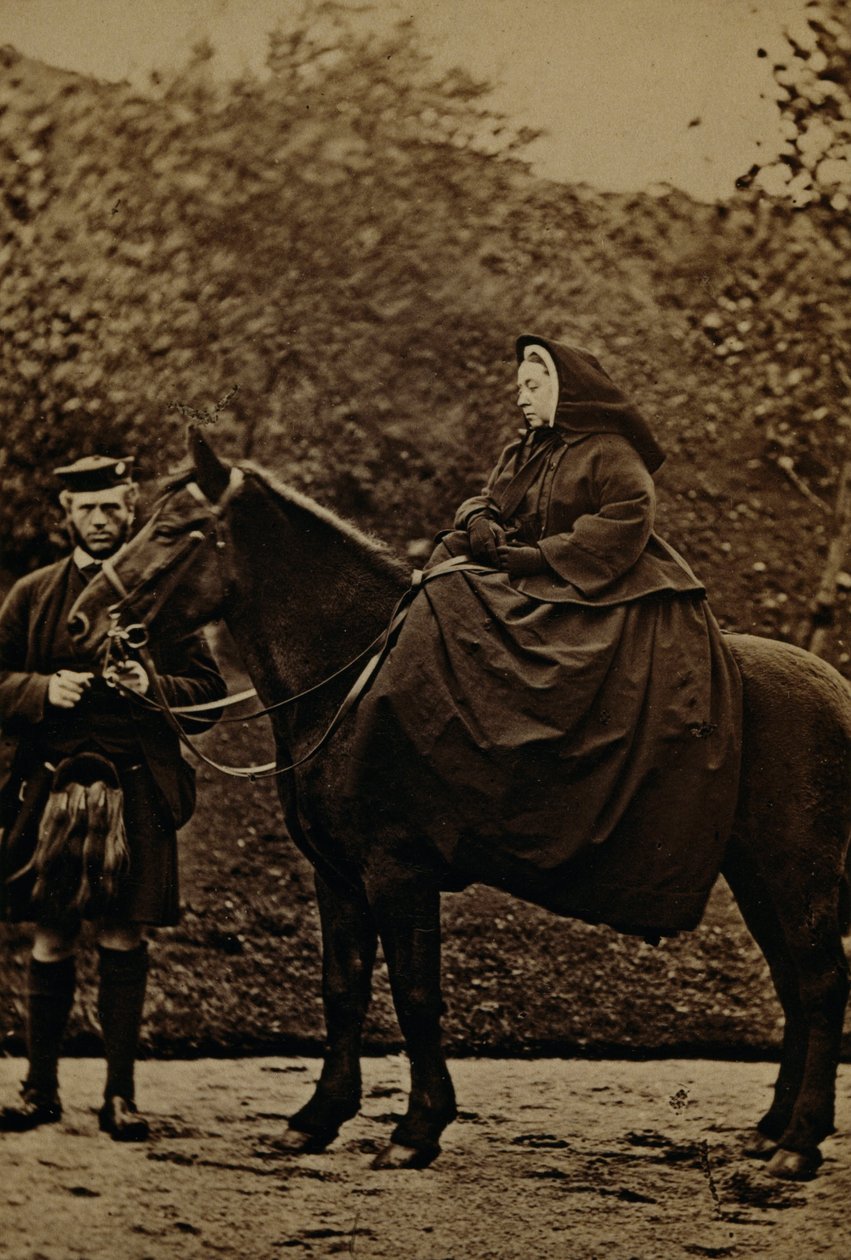 Dronning Victoria på Fyvie med John Brown på Balmoral af George Washington Wilson