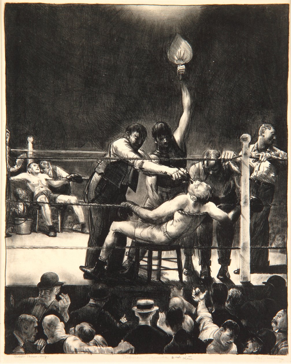 Mellem runder, lille, anden sten, 1923 af George Wesley Bellows