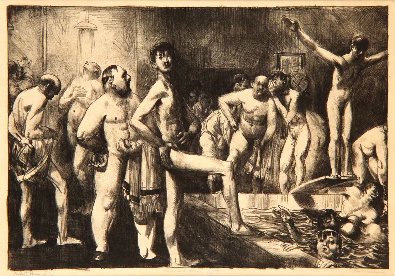 Business-Mænds bad, 1923 af George Wesley Bellows