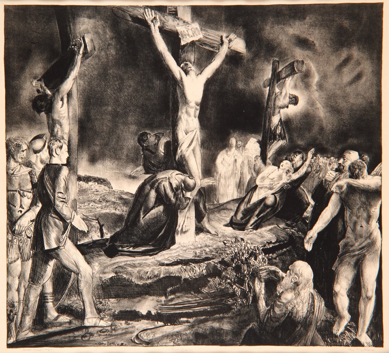 Korsfæstelse af Kristus, 1923 af George Wesley Bellows