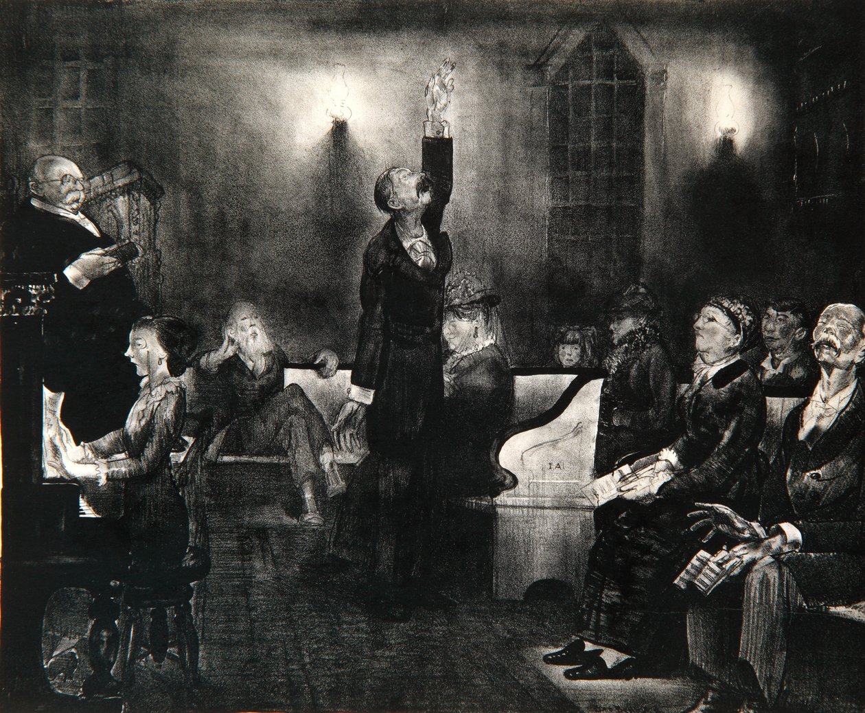 Bønnemøde, 1916 af George Wesley Bellows