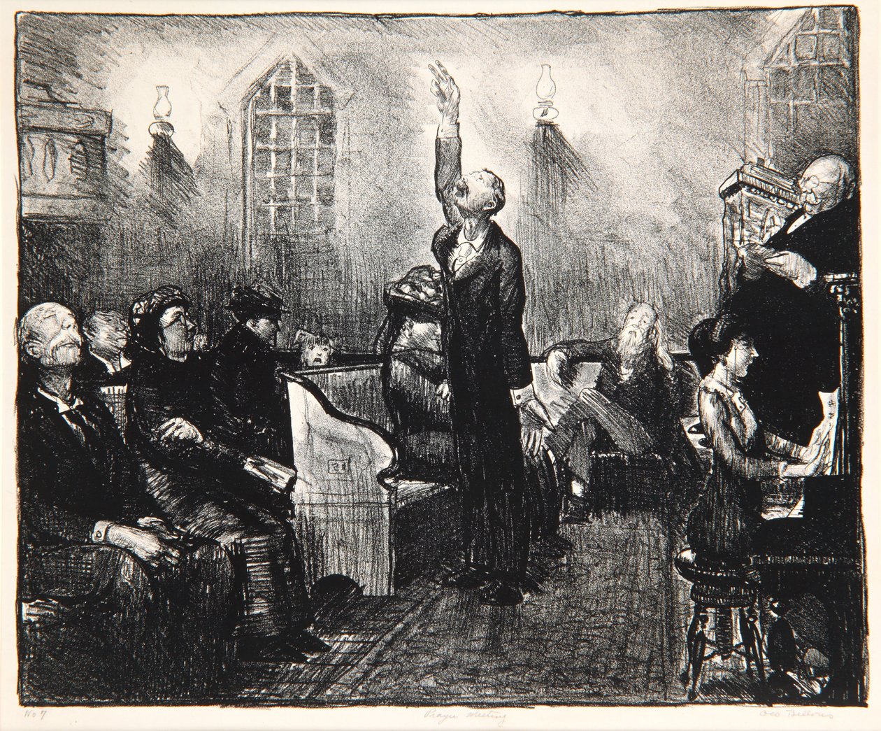 Bønnemøde, 1916 af George Wesley Bellows