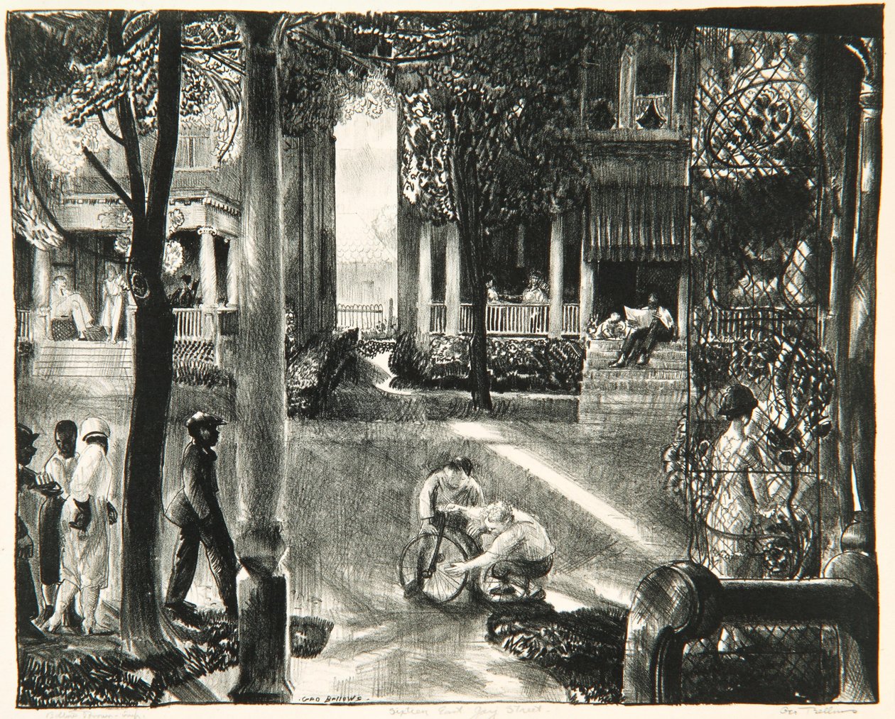 Sixteen East Gay Street, 1923-24 af George Wesley Bellows
