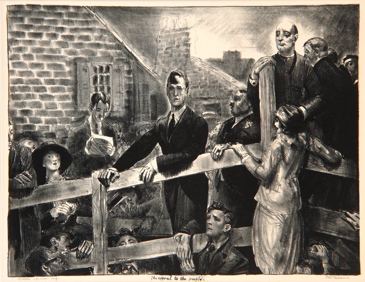 Appellen til folket, 1923-24 (litografi) af George Wesley Bellows