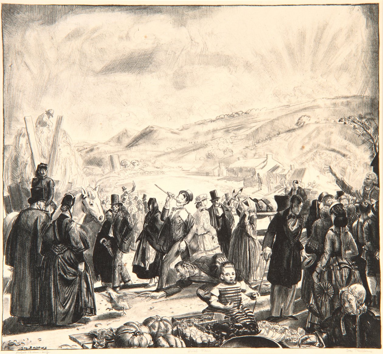 Den irske messe, 1923 (litografi) af George Wesley Bellows