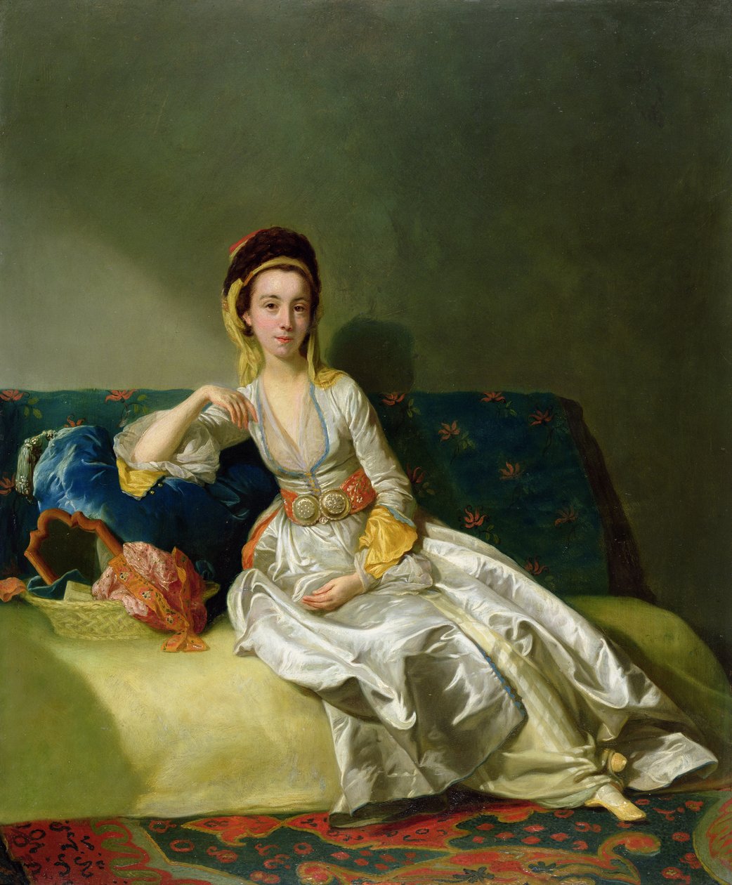 Nancy Parsons i tyrkisk kjole, ca. 1771 (olie på kobber) af George Willison