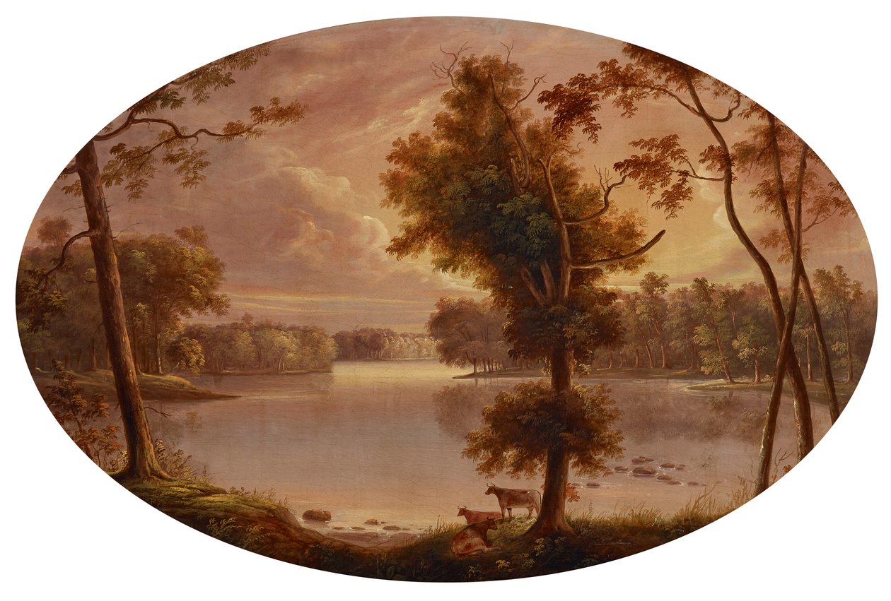 Landskab (sandsynligvis nær Lafayette, Indiana) af George Winter
