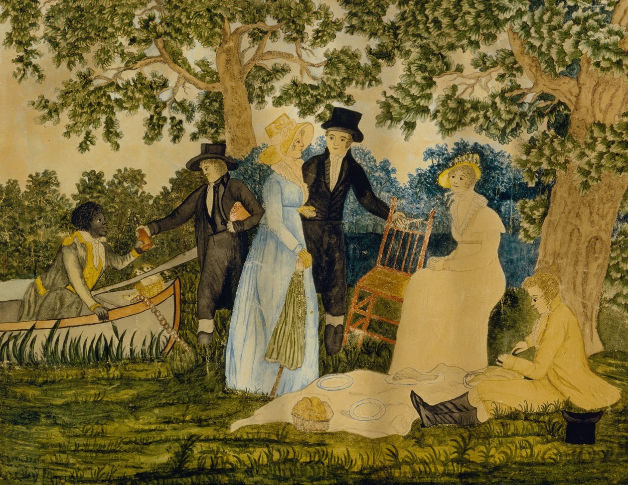 Fiskefest, ca. 1815 (akvarel på vævet papir) af George after Morland