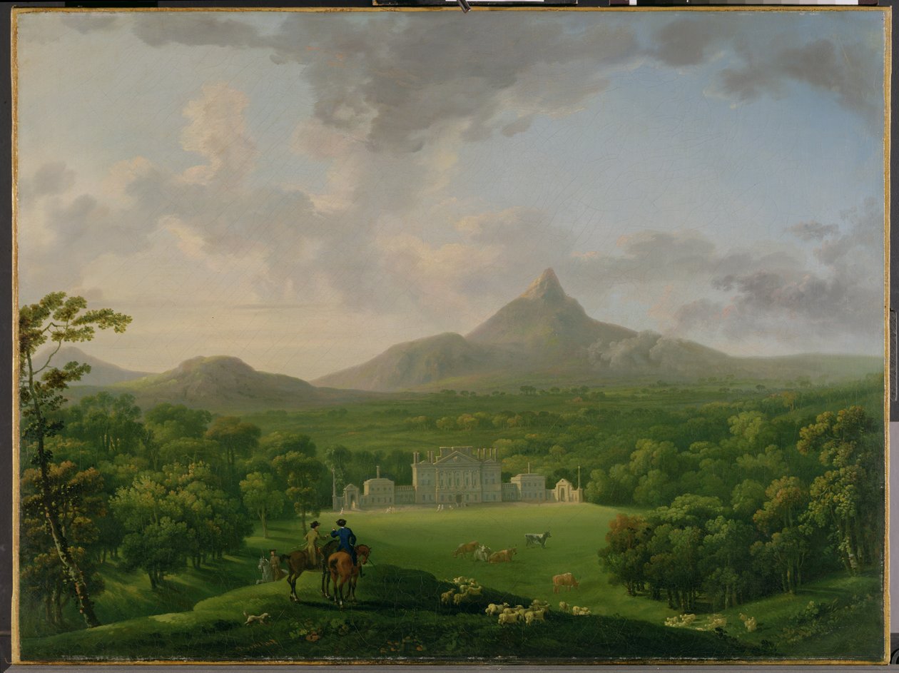 Udsigt over Powerscourt, County Wicklow, ca. 1760-2 af George the Elder Barret
