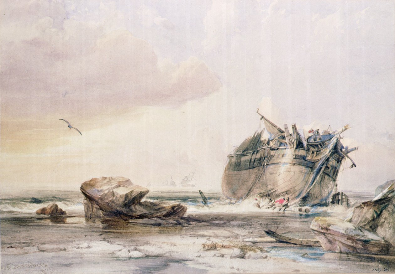 Rocky Shore, med demonteret fartøj af George the Elder Chambers