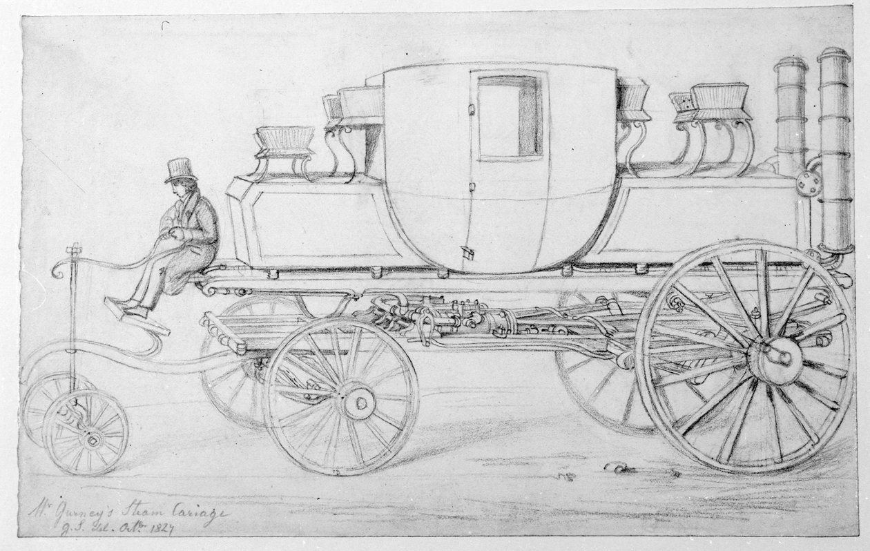 Gurneys dampvogn, 1827 af George the Elder Scharf