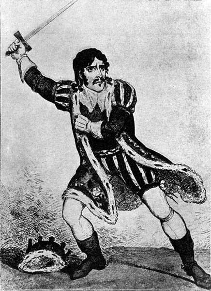 Edmund Kean (1787-1833) som Richard III af George (after) Cruikshank