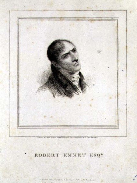 Portræt af Robert Emmet Esq. (1778-1803), graveret af J. Heath, udgivet af G. Robinson, London af George (after) Petrie