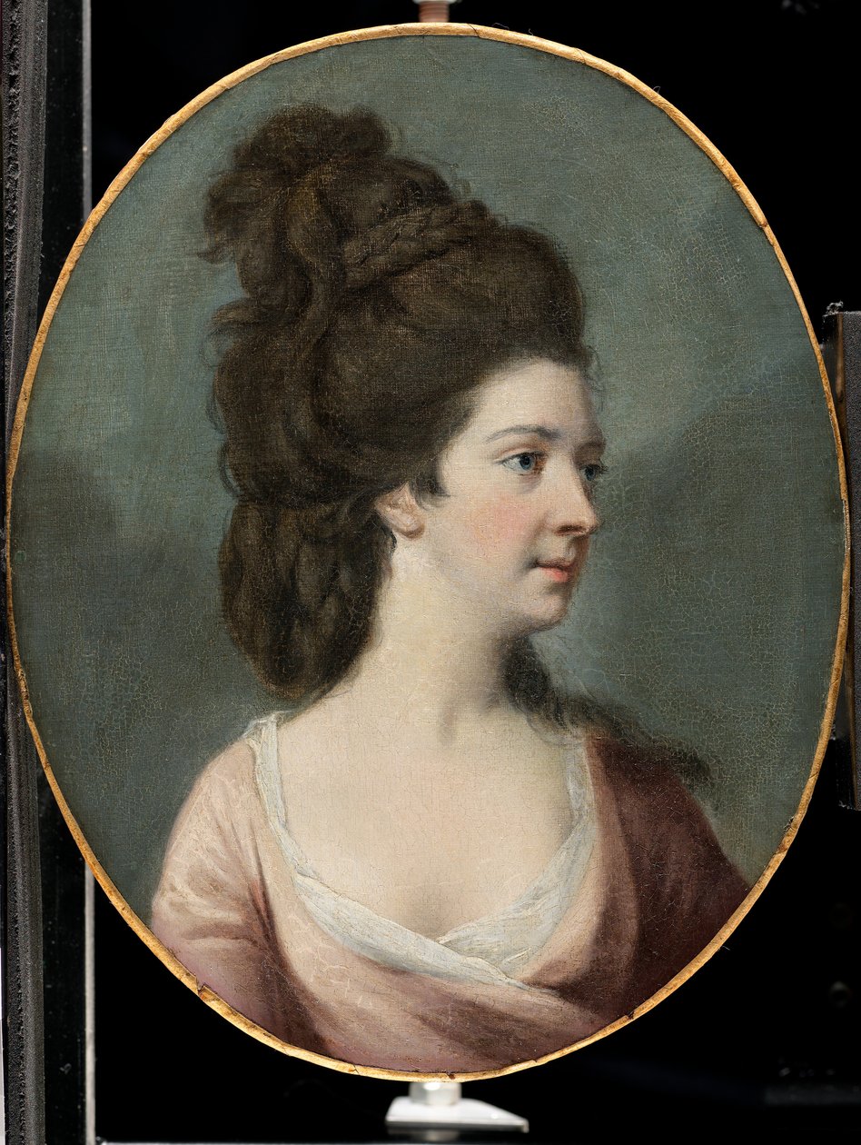 Miss La Touche (olie på lærred) af George (circle of) Romney
