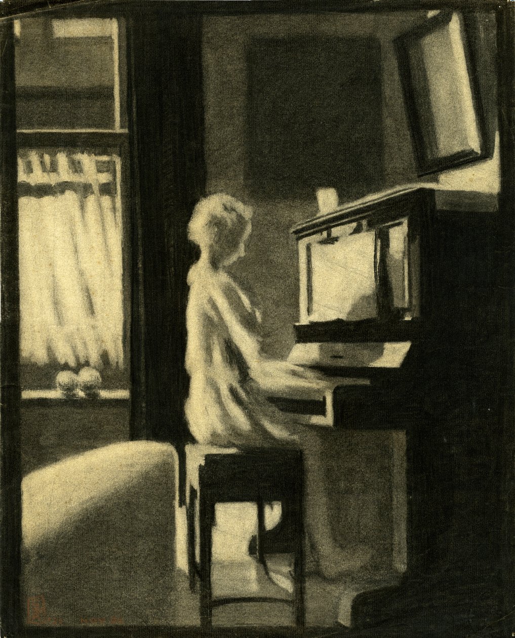 Dorothy Playing the Piano, 30. november 1931 af George Adamson