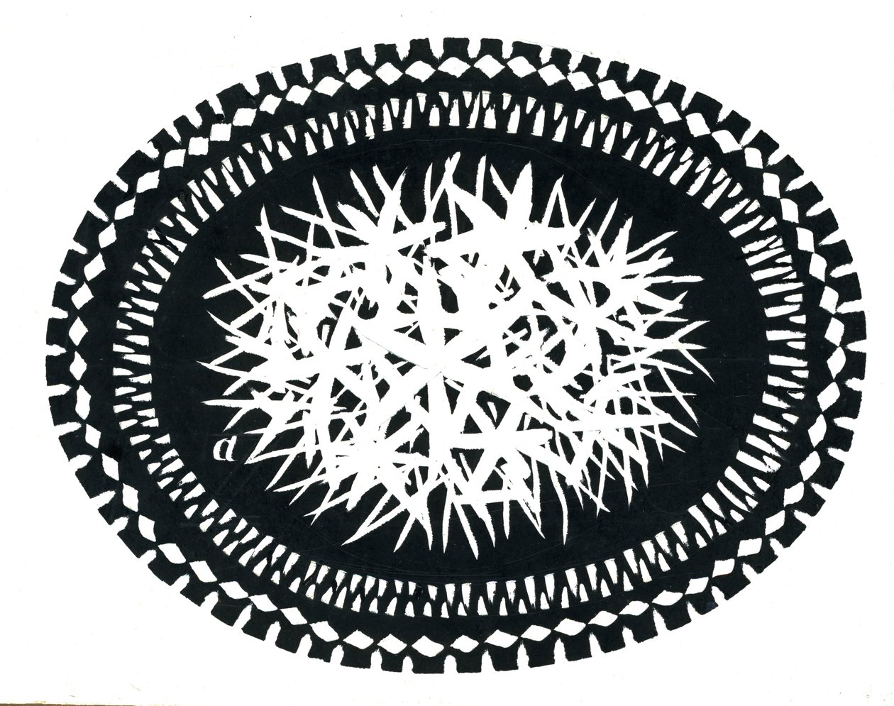 Elliptisk design (skrabebræt) af George Adamson