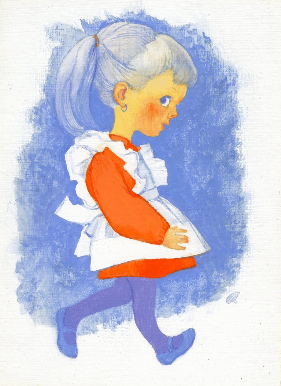 Lille pige med forklæde, 1970