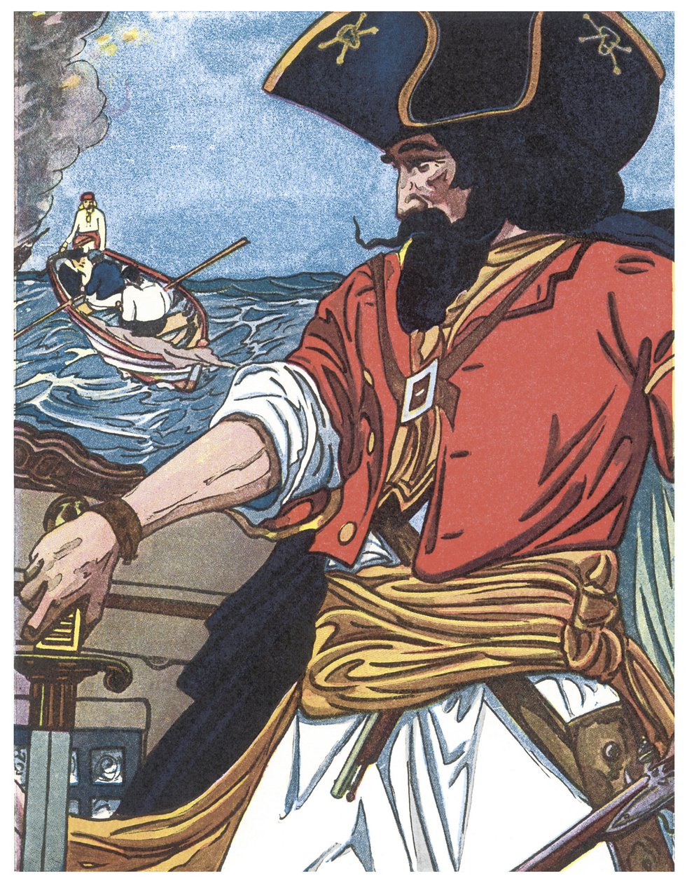 Portræt af en pirat Illustration fra "The boys book of pirates" af George Albert Williams (1875-1932) 1913 af George Alfred Williams