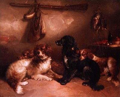 After the Shoot - En kvartet af spaniels af George Armfield
