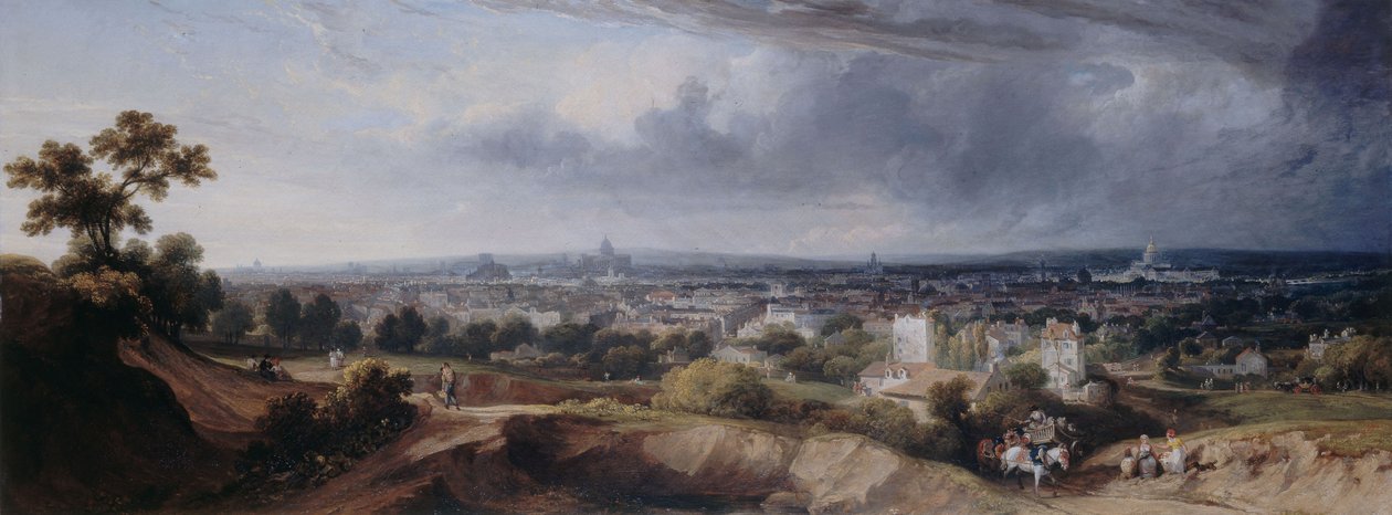 Paris set fra Montmartres højder af George Arnald