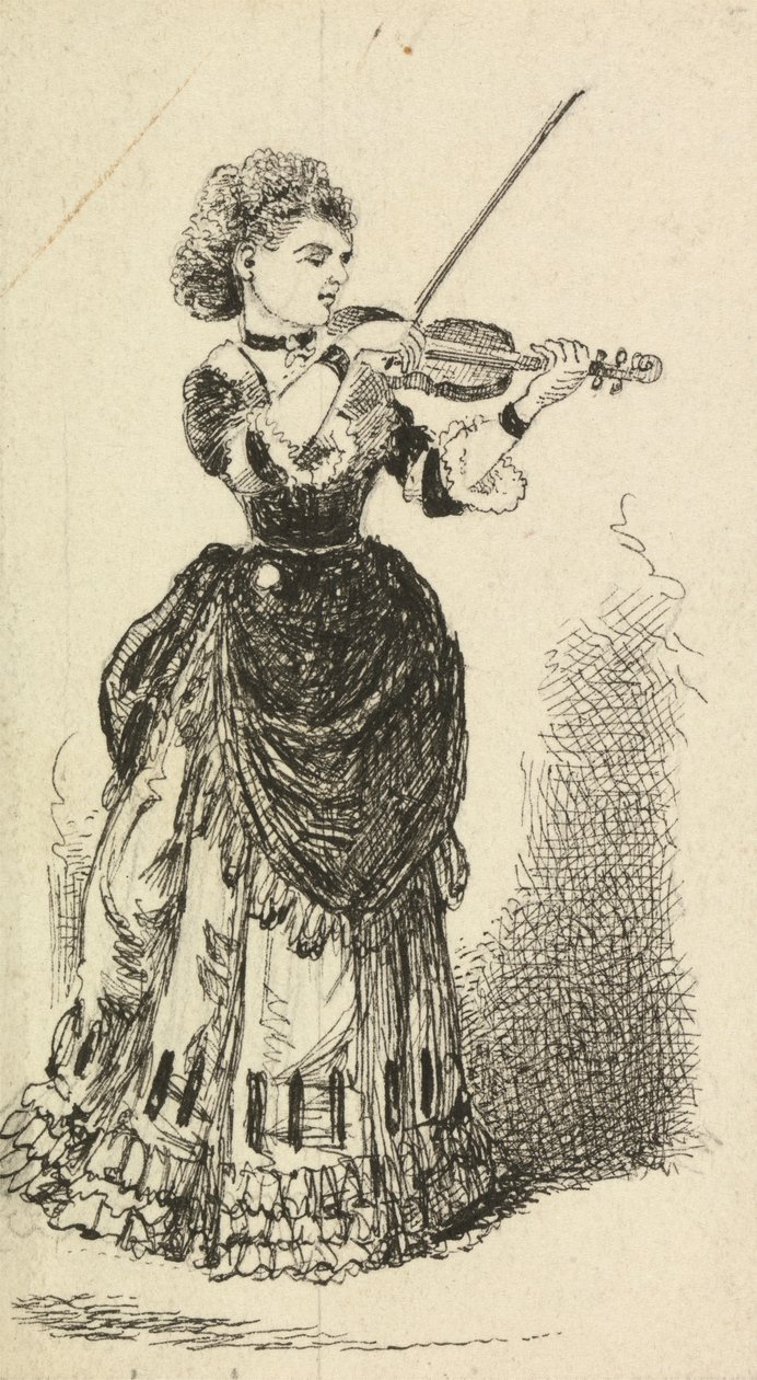 Kvinde, der spiller violin af George Augustus Sala