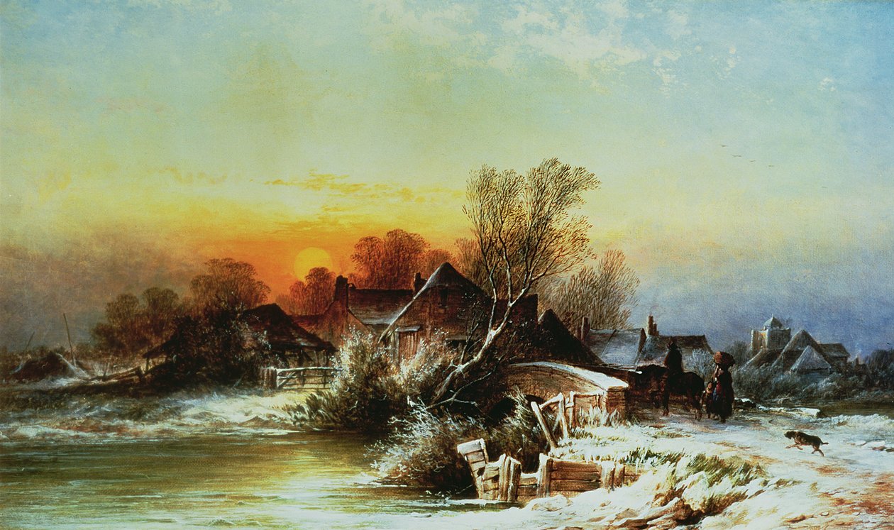 Vinteraften på muldvarpen, Surrey af George Augustus Williams