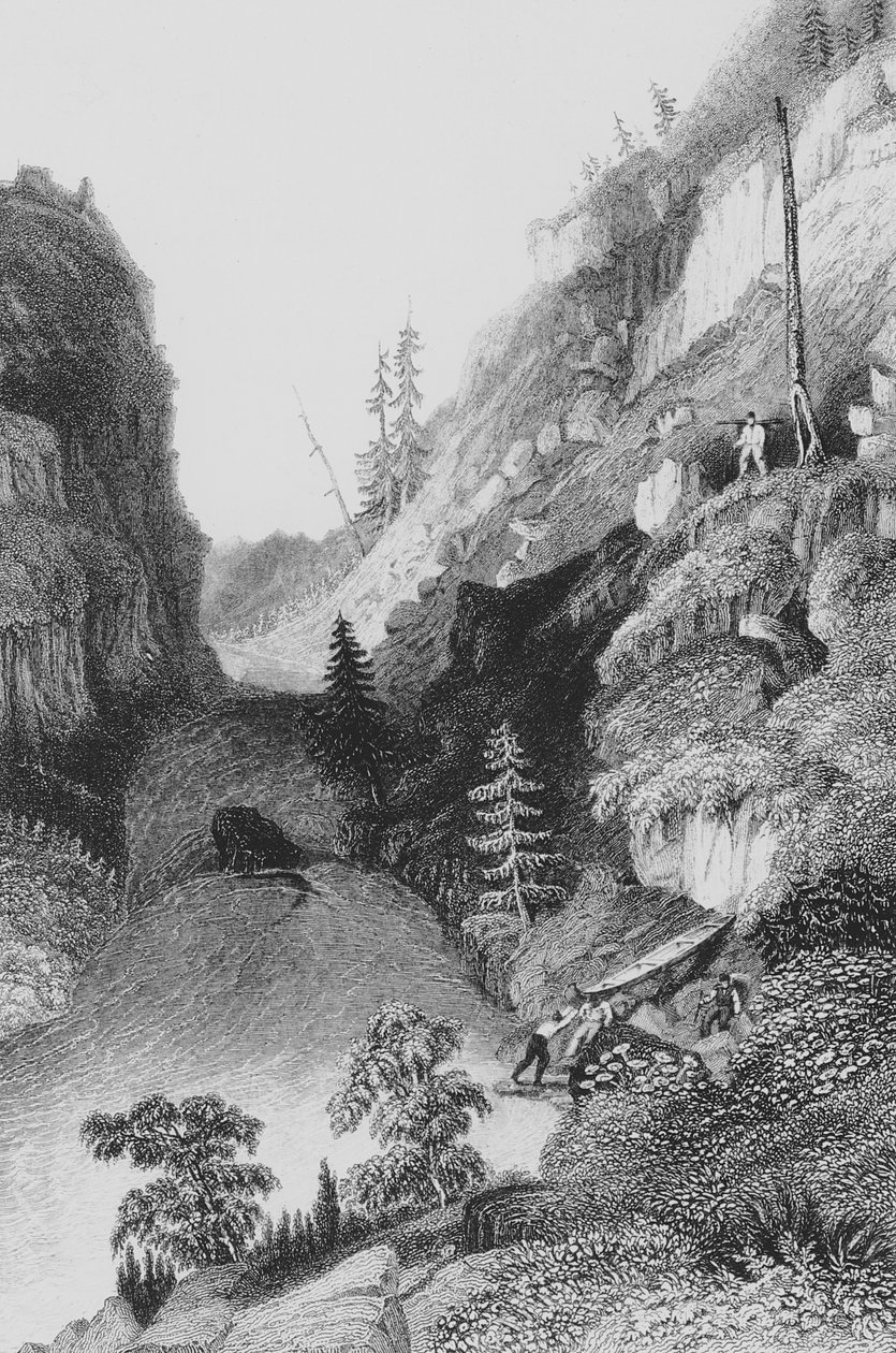 Portage i Hoarfrost River, 1836 af George Back