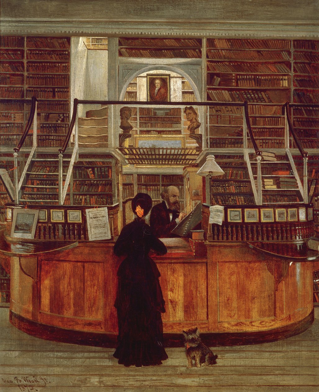Philadelphia bibliotek, 1875 af George Bacon Wood