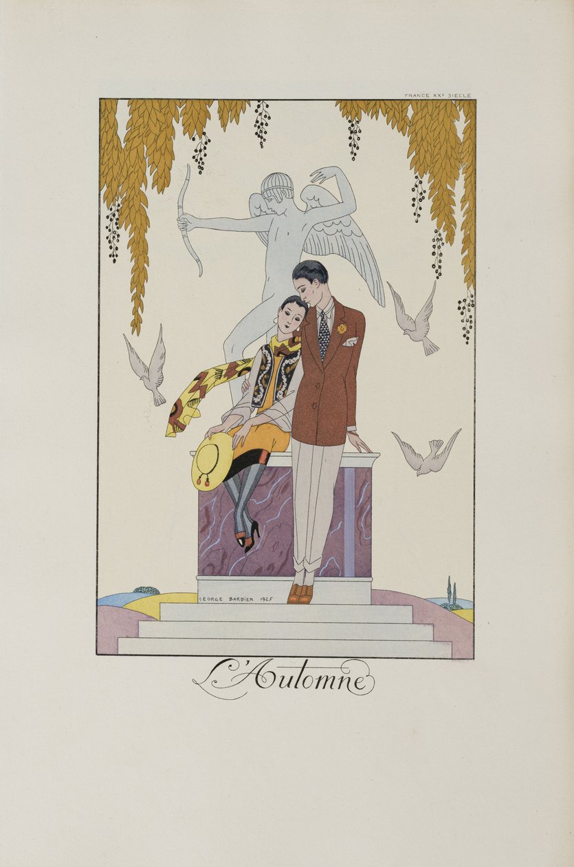 Dikkedarer og dikkedarer: Efterår, 1925. af George Barbier