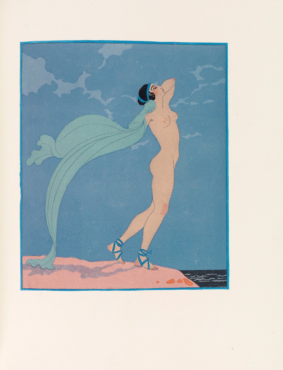 Illustration til Les Chansons de Bilitis The Songs of Bilitis af Pierre Louÿs, 1922. af George Barbier