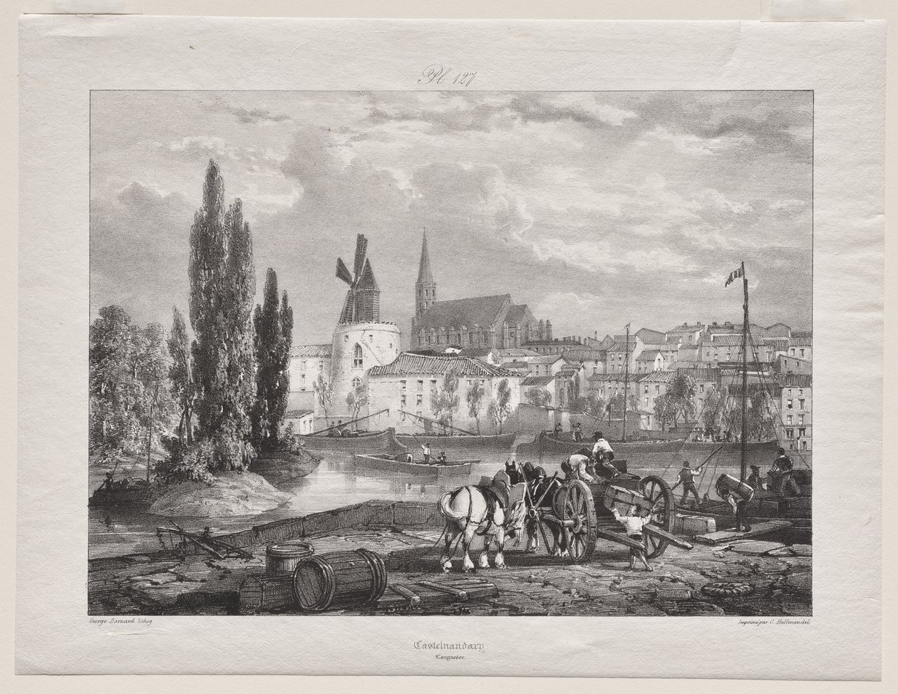 Maleriske og romantiske rejser i det gamle Frankrig (Languedoc II, del I): Castelnaudary af George Barnard