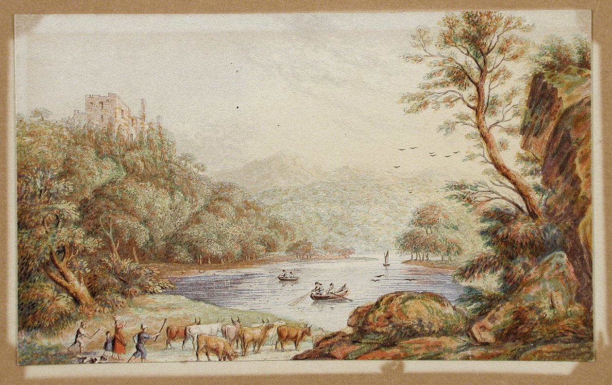 Brougham Castle, Westmoreland af George Baxter