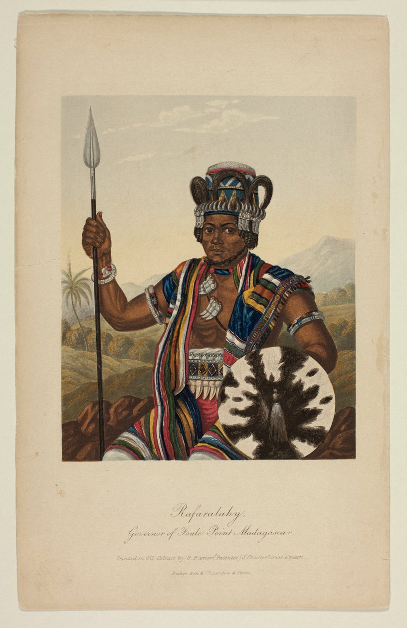 Rafaralahy, guvernør i Foule Point, Madagaskar af George Baxter