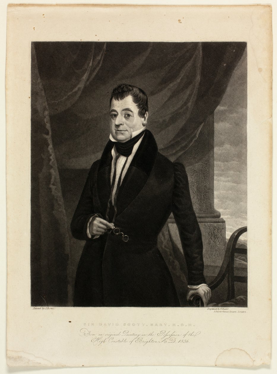 Sir David Scott, Bart., K.G.H. af George Baxter