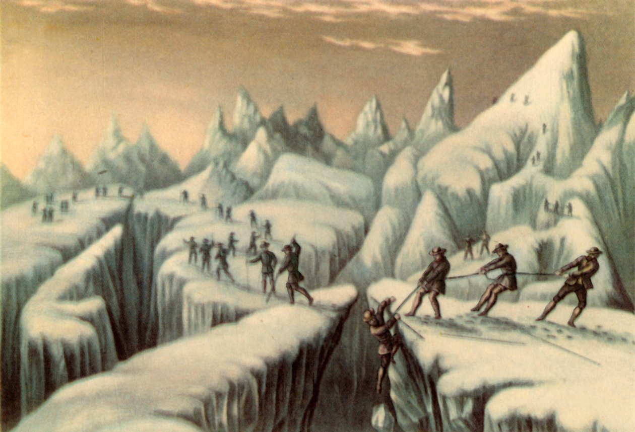 Etape i bestigningen af Mont Blanc, c1853, 1946. af George Baxter