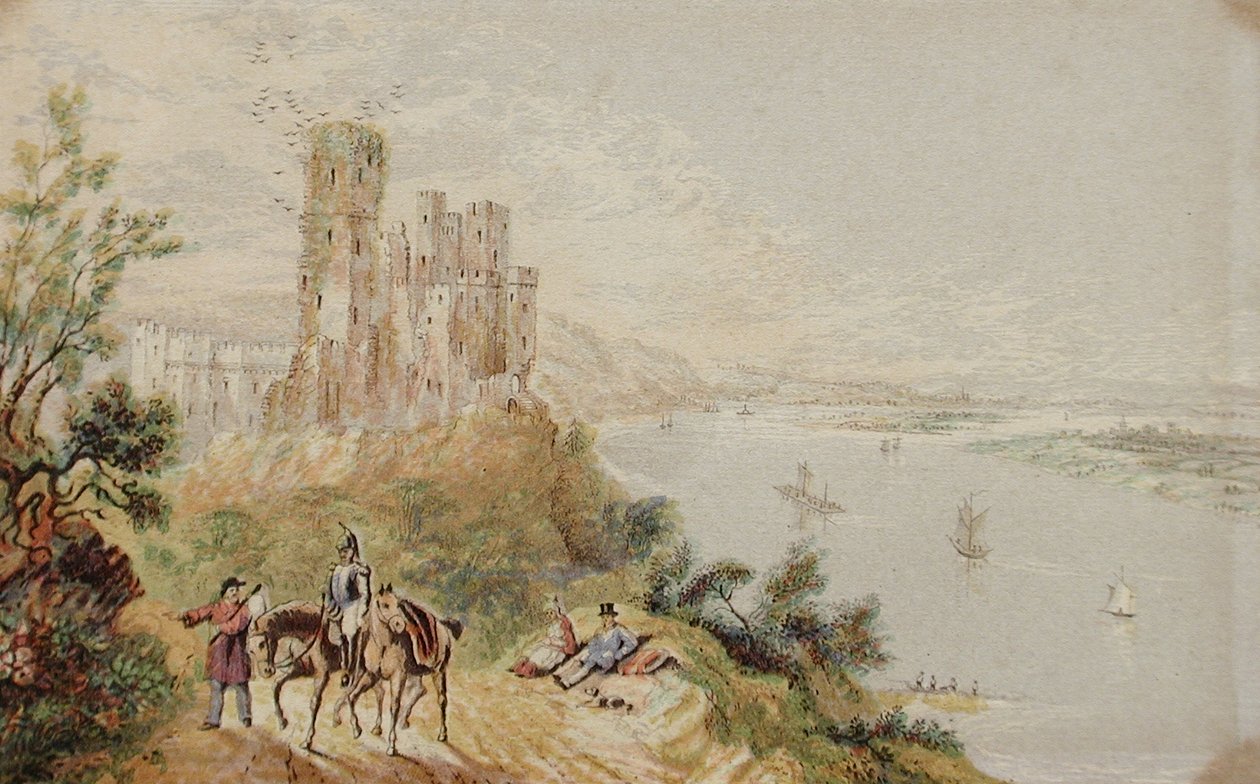 Stolzenfels ved Rhinen af George Baxter