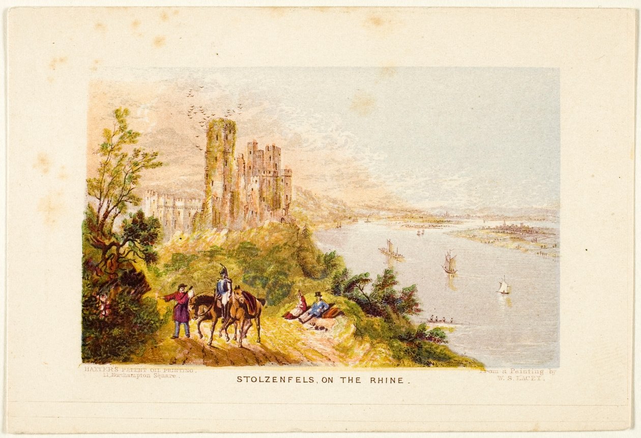 Stolzenfels ved Rhinen af George Baxter