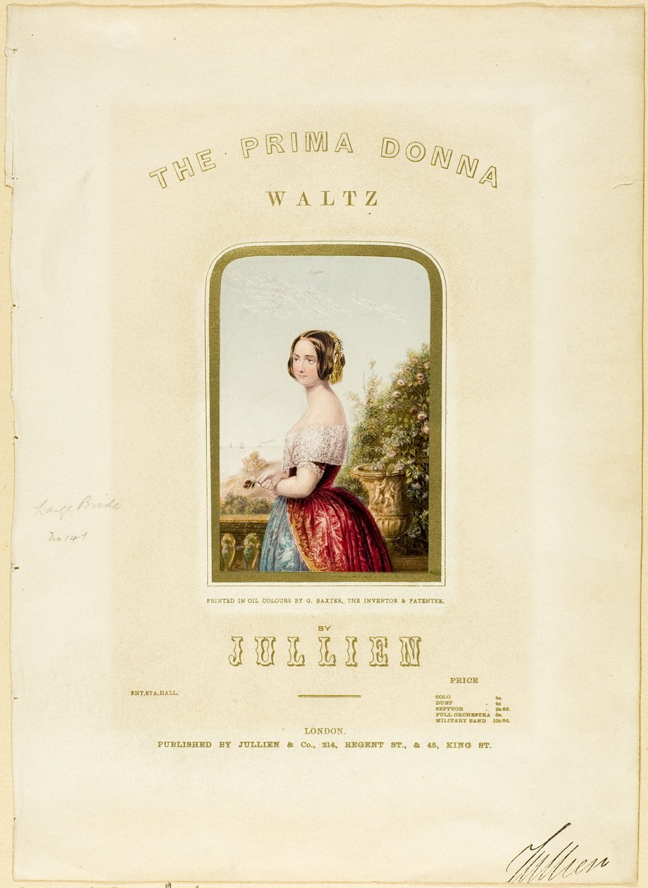 The Bride, cover til The Prima Donna Waltz noder af George Baxter