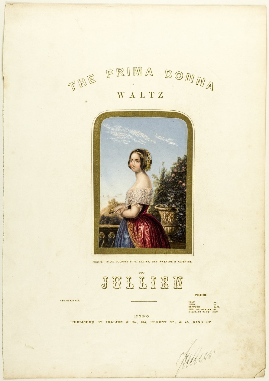The Bride, cover til The Prima Donna Waltz nodeark af George Baxter