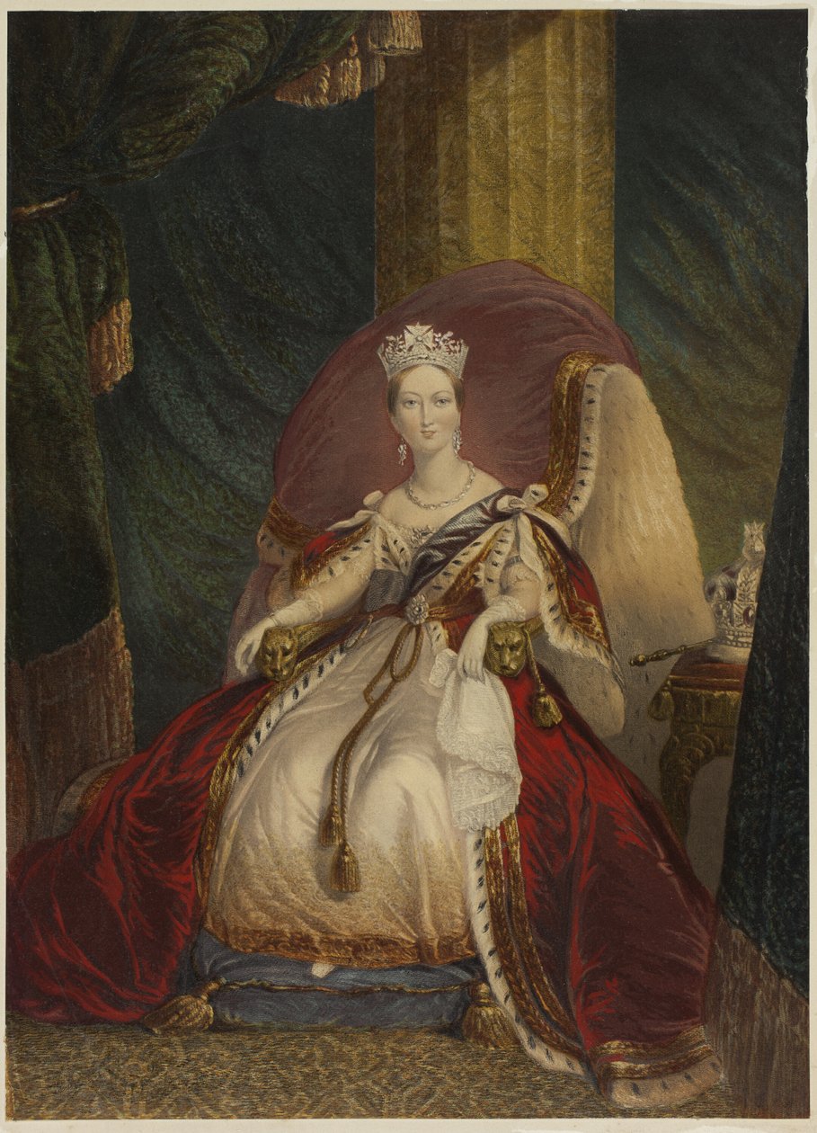 Victoria, dronning af Storbritannien, Indien osv. af George Baxter